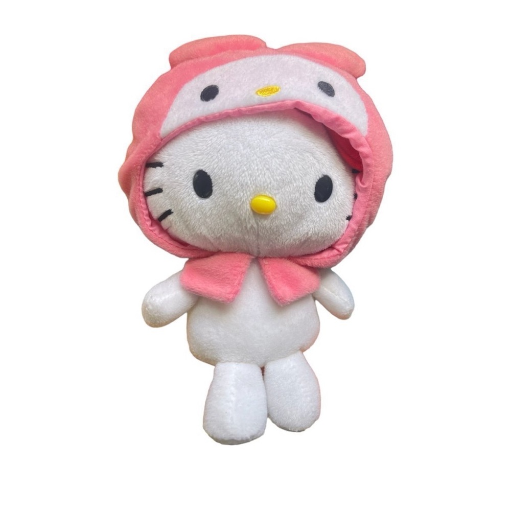 hello kitty dressed as my melody plush
